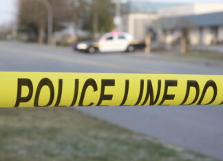 Mass School Shooting: 4 Dead, 20 Injured crime scene, police tape, police line, police car, investigation, law enforcement, street cordoned