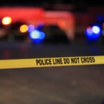 Erika Kirk Traumatized Again After Second Shooting crime scene, police tape, police line, investigation, law enforcement, emergency lights, police vehicle, night scene