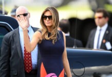 Melania Ends Her Silence on Natalie Harp Melania Trump, First Lady, Secret Service, security detail, motorcade, sunglasses, arrival