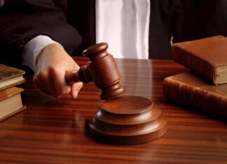 Former First Lady Sentenced to Prison judge, courtroom, gavel, legal proceeding, court, judicial system, trial, law books