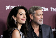 George Clooney Barely Standing After Wife’s Birthday Surprise Prank George Clooney, Amal Clooney, actor, human rights lawyer, premiere, red carpet event, celebrity couple
