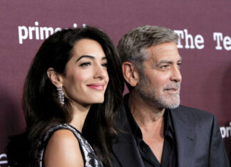 George Clooney Barely Standing After Wife’s Birthday Surprise Prank George Clooney, Amal Clooney, actor, human rights lawyer, premiere, red carpet event, celebrity couple