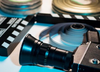 Renowned TV Actor Dies at 84 film reel, movie camera, clapperboard, filmmaking, cinema equipment, film canister, production gear, vintage camera