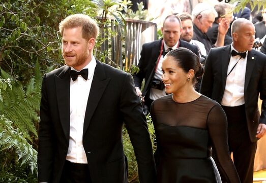Prince Harry, Meghan Markle, Duke of Sussex, Duchess of Sussex, British royal family, formal event, tuxedo, evening gown