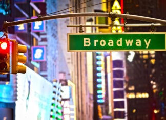 Beloved Broadway Star Dies at 80 Broadway, New York City, NYC, street sign, traffic light, Manhattan, Times Square, theater district