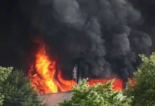 16 Students Dead, 79 Injured in Dormitory Fire Major Building Fire Scene