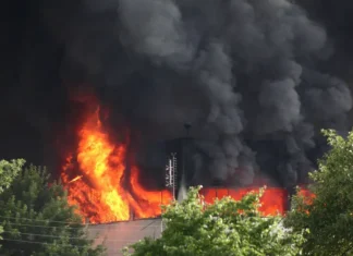 16 Students Dead, 79 Injured in Dormitory Fire Major Building Fire Scene