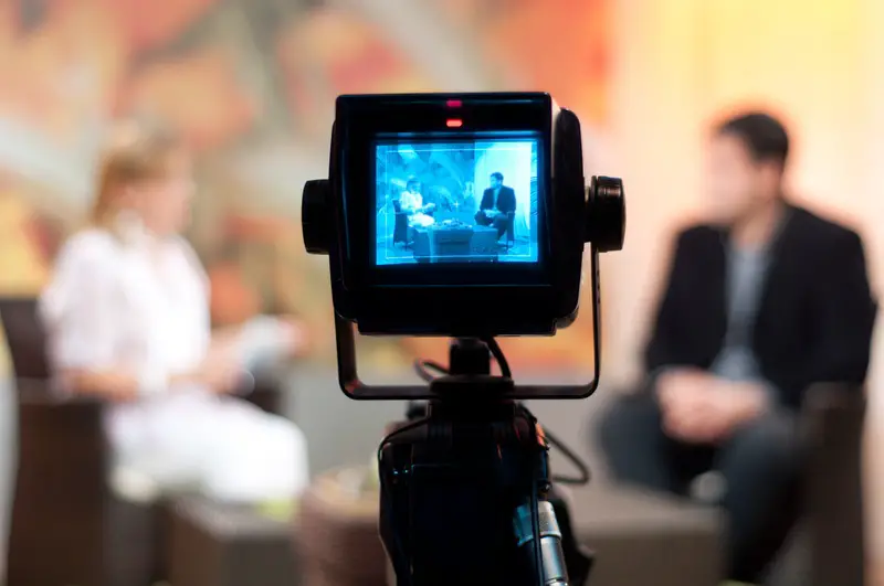 TV Interview Recording Session