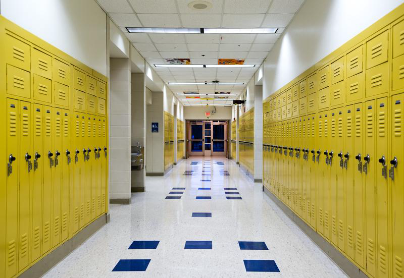 school hallway image