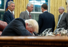 Trump Caught in Alarming Cabinet Room Incident trump-sleeping-featured