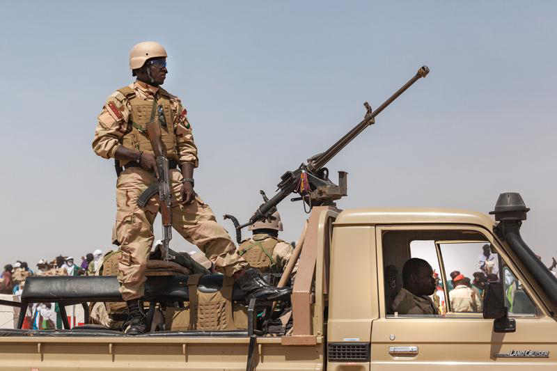 Armed Soldiers on Patrol