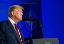 Trump Makes Stunning Prediction Trump NATO Speech at Podium
