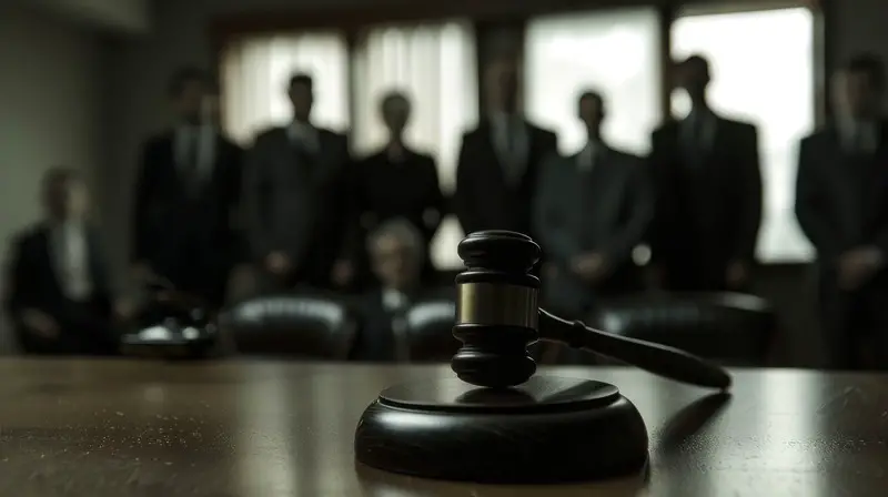 Courtroom Gavel and Jury