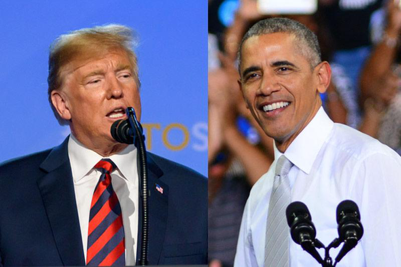 Donald Trump and Barack Obama