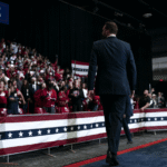 JD Vance’s Angry Tirade Takes Embarrassing Turn vance rally midjourney