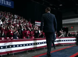 JD Vance’s Angry Tirade Takes Embarrassing Turn vance rally midjourney