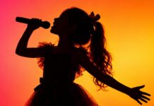 Child Music Star Dead at 8 Years Old Young Girl Singing on Stage -horizontal